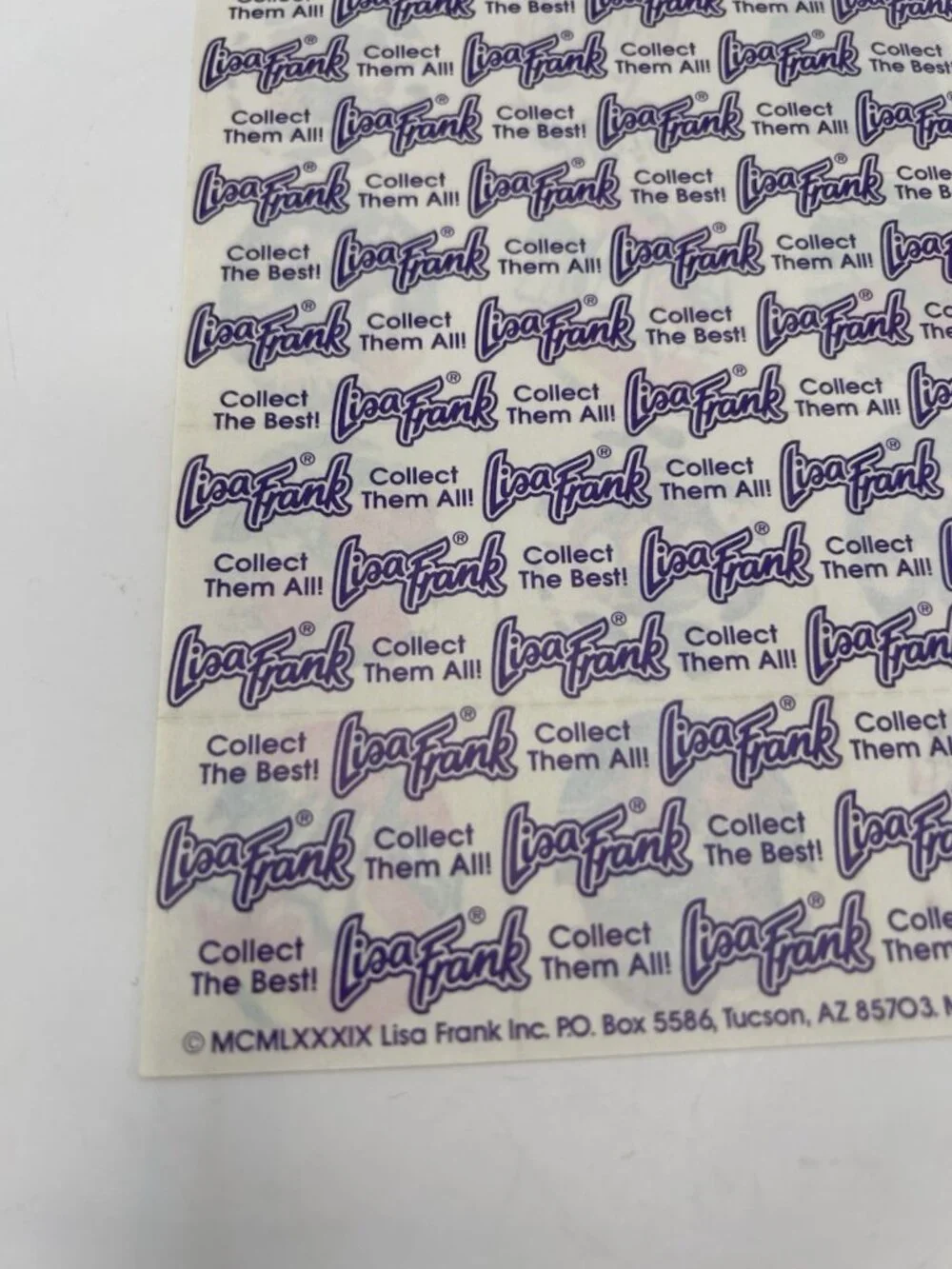 Lisa Frank #S110 Piano Music Roses FULL SHEET Stickers Dancing Penguins VINTAGE